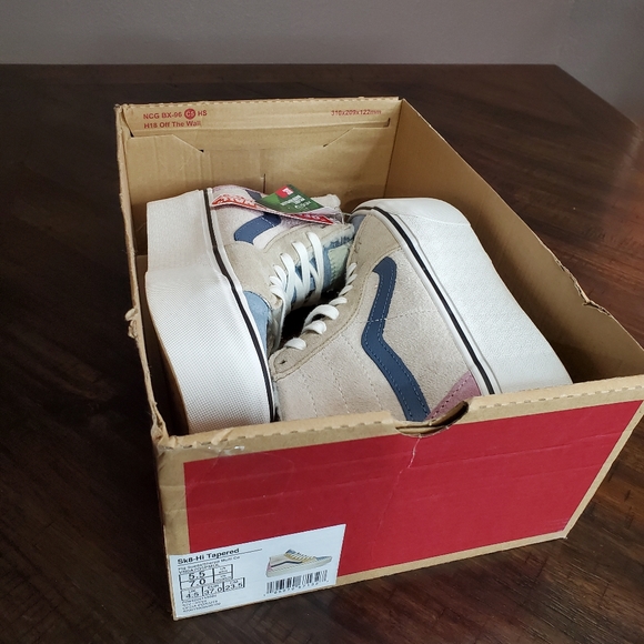 Vans Sk8-Hi Tapered PLATFORM Pig Suede Sherpa Women Size 7, Men Size 5.5 - Picture 10 of 11